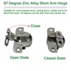 4 PCS Adjustable Cabinet Door Hinges,97 Degree Turning Axis Soft