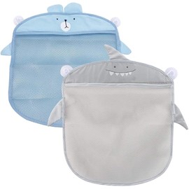 2PCS Mesh Bath Organizer,Bath Toy Storage Bag With Strong Suction Cups For Baby Bath Toys,Bath Toy Holder Hanging,Net Quick Dry Storage Net For Bath Toys,Keep Your Space Neat And Tidy