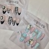 Haunt Check Nail Handmade Nail Tip - Almond / 하운트