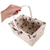 Zerodeko Handmade Rattan Storage Basket Rectangular Woven Flower Bin with