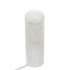 Selenite Lamp XL White Natural Crystal Light LED Cord Cylinder