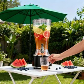 TarnorLer LED Beverage Dispenser with Bluetooth (black)