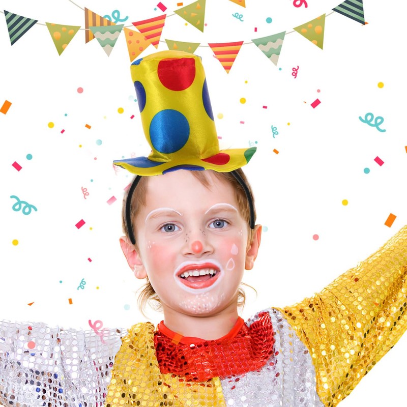 TOYANDONA Clown, cappello da clown, costume di carnevale, divertente performance,