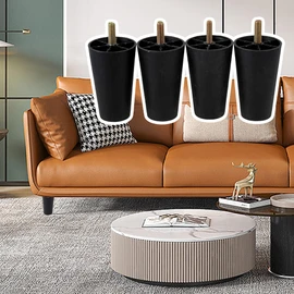 4PCS 80mm Height Plastic Sofa Legs,Black Plastic Furniture Legs Couch Table Feet … (Height 98mm)