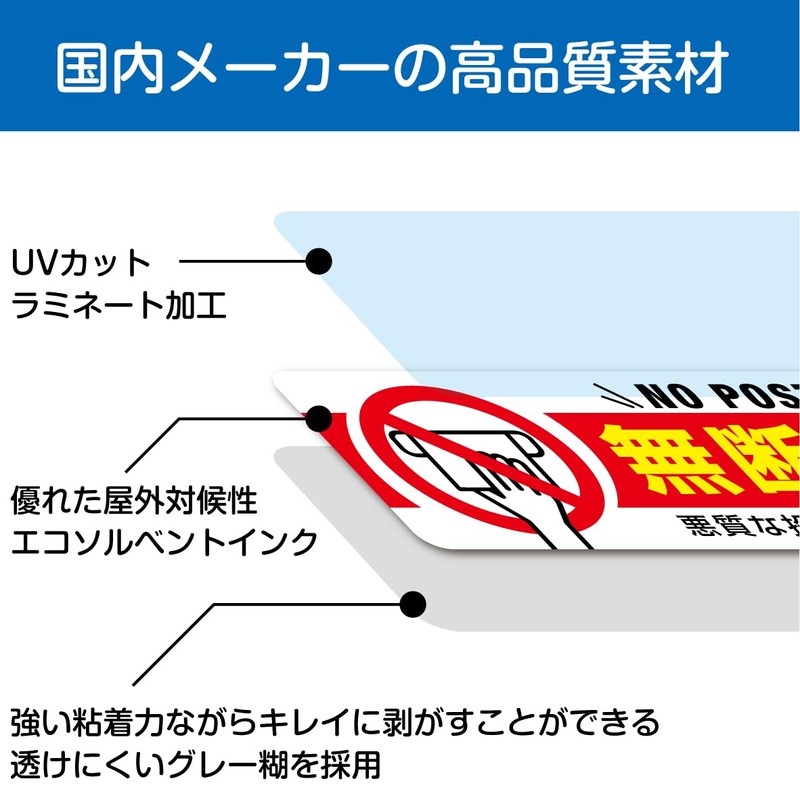 [Set of 2] Unwanted flyer without permission to post refuse