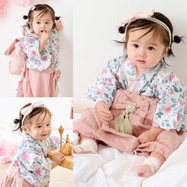 Regalo Baby Hakama 2 Piece, 27.6 - 35.4 Inches (70 - 90 cm), Romper, Girls, Boys, Kimono, Formal, Baby, Shrine Visit, Hundred Day Celebration, First Festival