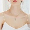 RTY Sparkling Cross Necklace Infinity Symbol Jesus Cross Pendant Necklace