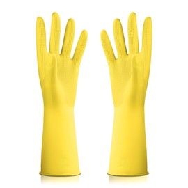 5 pairs of reusable rubber cleaning gloves; kitchen dishwashing gloves; household waterproof gloves; household kitchen gloves (5, XL)