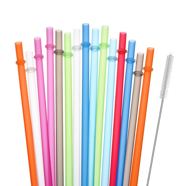 12PCS Reusable Straws, 10.6IN/27CM Plastic Straws Drinking Straws Replacement Straws