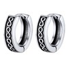 Mens Earrings Hoop Earings Stainless Steel Infinity Thick Small Hoop