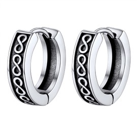 Mens Earrings Hoop Earings Stainless Steel Infinity Thick Small Hoop Earrings For Men Women