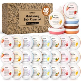 48 Pack Bulk Body Lotion for Dry Skin, Travel Size Lotion for Body