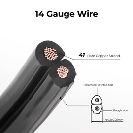 FIRMERST 14/2 Low Voltage Landscape Wire Outdoor Lighting Cable 200 Feet