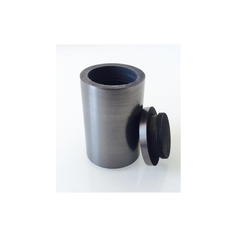 OTOOLWORLD Smelting Lab Graphite Crucible with Screw Lid Cover Lab