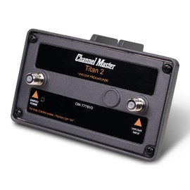 Channel Master Titan 2 Medium-Gain Preamplifier - TV Antenna Pre-Amplifier, 16dB Gain, Compatible with Non-Amplified TV Antennas, Increases Signal Strength, Indoor/Outdoor