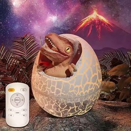 Dinosaur Egg Galaxy Projector,Dinosaur Lamp with Eight Types of White Noise,Kids Light Projector with Remote Control,Star Night Light Projector for Boys Age 2-7 Year Old Boys Gifts Age 1-10 Gifts