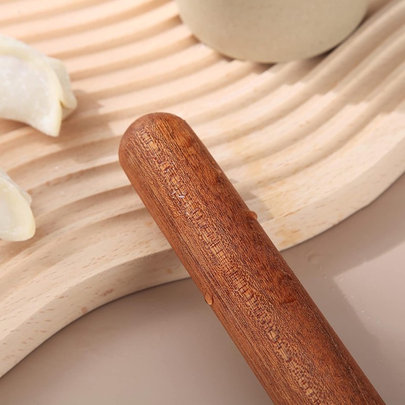 PENGQIMM Wood Rolling Pin, 20cm Wood Rolling Pin Without Handles