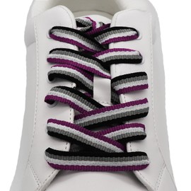 Pride Schnürsenkel | 120cm 1 Paar (Asexuell, gewebt)