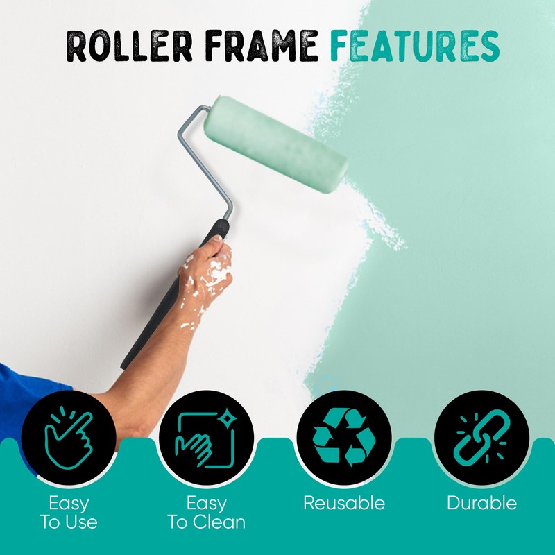 Unvert 7 Inch Paint Roller Frame, for Walls, Ceiling on