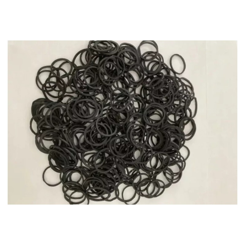 Unbranded 1 PACK 125 PCS SMALL BLACK RUBBER BANDS