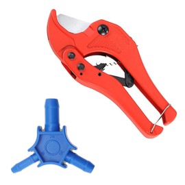 LNGJIN Pipe Cutter, Multi Calibrator and Pipe Scissors, Composite Pipe Set, PVC Pipe Scissors, Pipe Shears, Pipe Shears Max Diameter 42 mm, Multi Calibrator for Plastic and Aluminium Composite Pipes