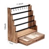 Pinzoveco Earring Organizer, 5 Layer Earring Holder Organizer with Necklace