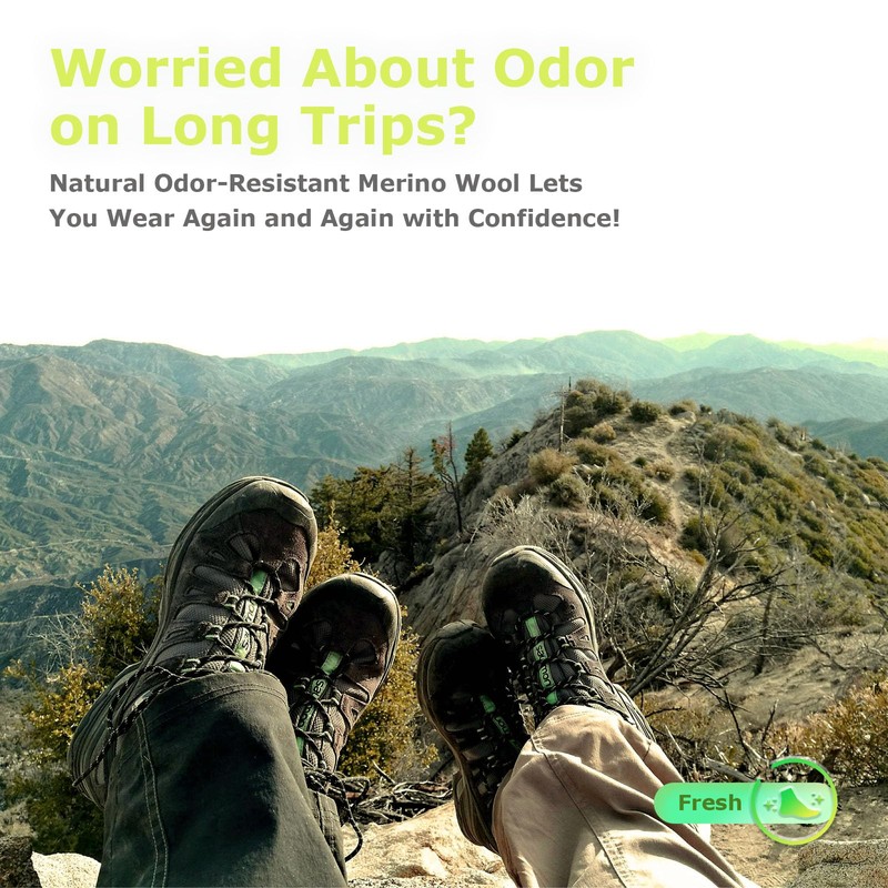 Merino Protect Merino Wool Toe Socks for Men&Women Hiking Socks