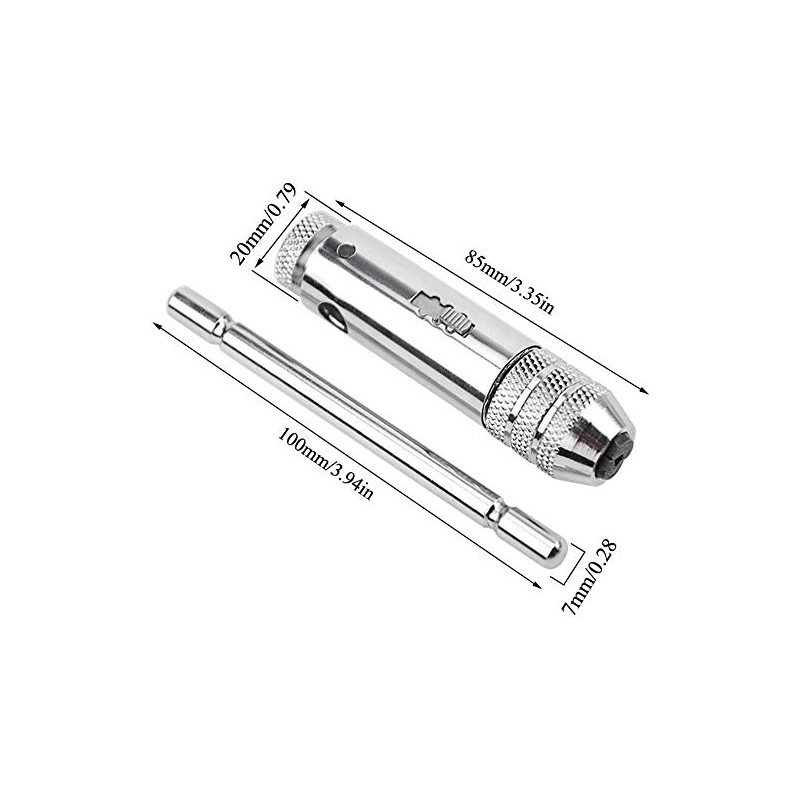 Drill Tap, Threading Tap, T-Type, Ratchet Lever, Wrench, Connection, Tap