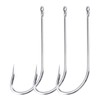Dr.Fish Fishing O'shaughnessy Straight Shank Saltwater J Hook White Nickel