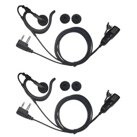 CYen Two-Way Radio Earpiece Compatible Midland Ear-Clip Headset for Midland Walkie Talkie Earpiece GXT1000VP4 T51VP3 T10 X LXT600VP3 2 Pack