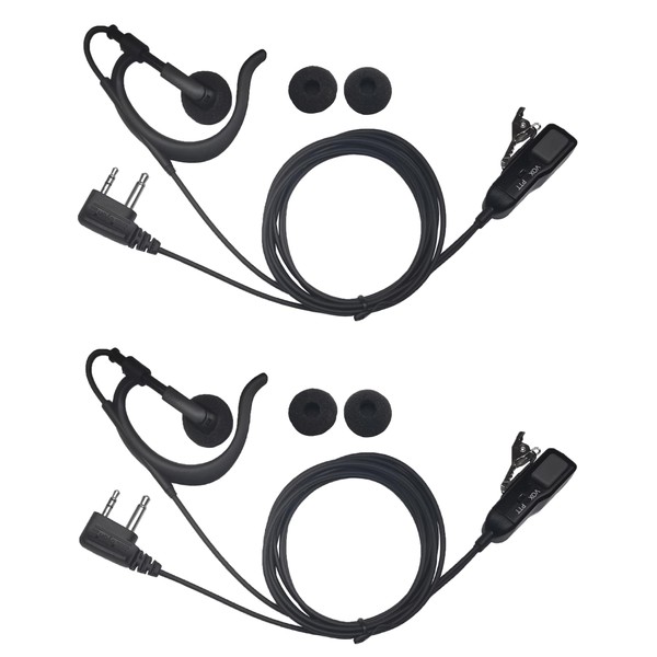CYen Two-Way Radio Earpiece Compatible Midland Ear-Clip Headset for Midland