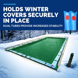 SWIMLINE HYDROTOOLS Pool Water Tube Bag For Inground Pool Covers | 1 X 8 FT Double Chamber (1-Pack) Closing Winterizing Kit For Pools | Durable Heavy Duty Vinyl Stable Weight Bags 8 Feet