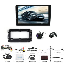 Slakerbe 2GB+32GB Wireless Carplay Android Auto Car Audio Fit for Suburban for Sierra for Yukon 2007-2014 10.1inch Touchscreen Car Radio Multimedia Player Support GPS WiFi FM Radio SWC