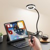 GARMESE LED Desk Lamp Clip on Light with 3 Color