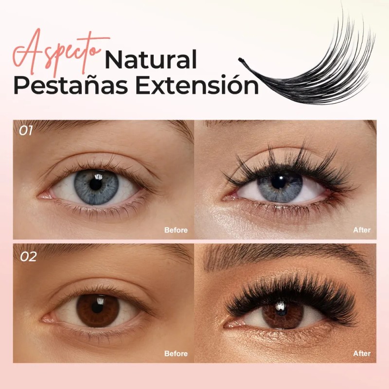 Sace Lady Pestañas Postizas Mixtas Naturales 8-16mm D 0.10mm 01