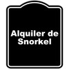 Alquiler de Snorkel Spanish BLACK Minimalist Aluminum Composite Sign 20