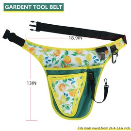 KUNN Garden Tool Belt for Women,Waist Pouch Apron with Pockets for Gardening,Florists