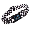 Roses&Poetry Dog Collar with Colourful Checkered Patterns, Adjustable Durable Puppy