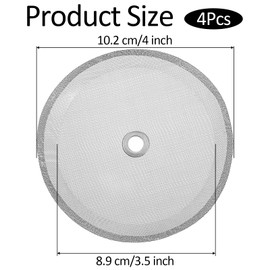 4 PCS 4 Inch French Press Filter, Reusable Stainless Steel Replacement Filters French Press Filters Replacement Screen for Presses Coffee Makers Tea Machines Replacement Parts for Coffee Maker