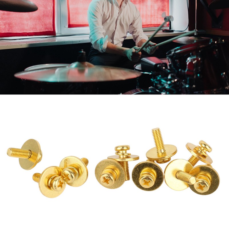 10Pcs Drum Set Lug Screw Replacement Metal Musical Instrument Drum