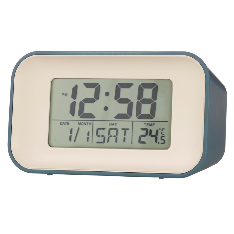 Acctim 15869 Alta blue alarm clock with indoor temperature
