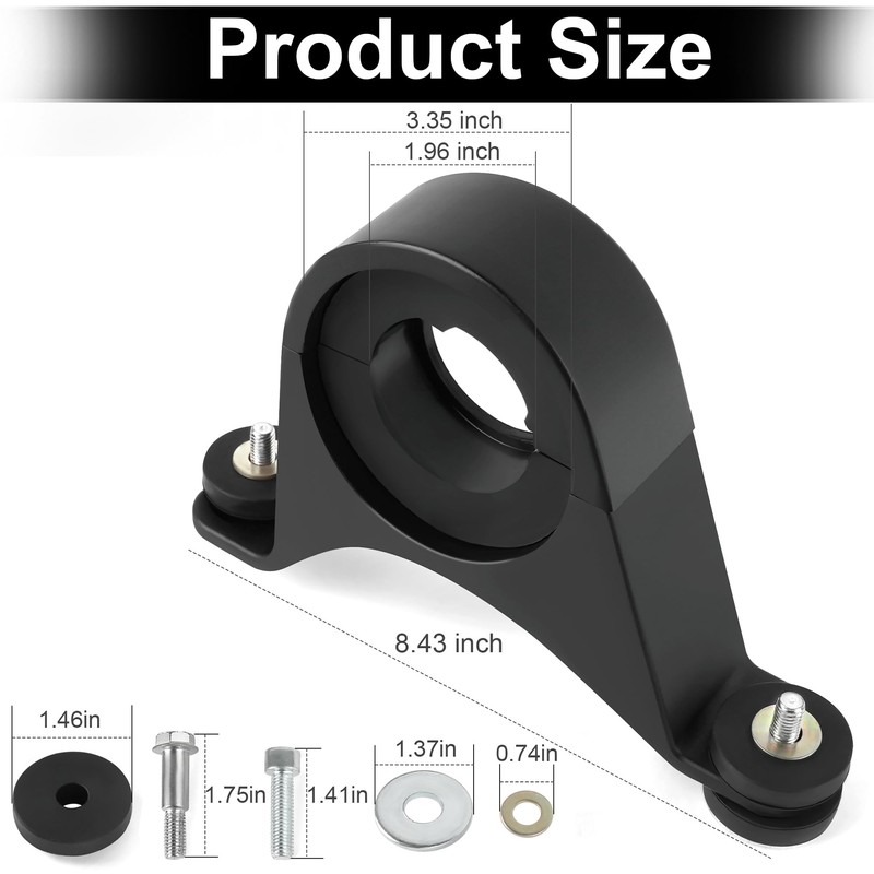 Camotokiit Driveshaft Center Bearing Support Silver Carrier Upgrade for 2005-2014