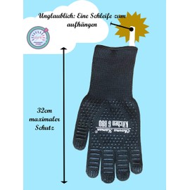 Charma Kaman Premium BBQ Gloves & 10 Grill Recipes, Kitchen Gloves and Oven Gloves