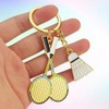 ARFUKA Key Ring, Badminton Pendant, Plain, Key Organiser for Purse,