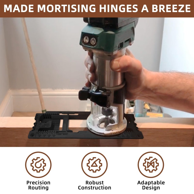 Door Jamb Hinge Jig Compatible with 8 Sizes from 2-1/2"
