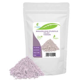 Brazilian Purple Clay (Brazilian Purple Clay) - 100g - DIY Face Masks, Body Masks, Hair Masks, Gentle Scrubs and Scrubs, Soap Making, Anti-Ageing and Skin Tightening, Natural