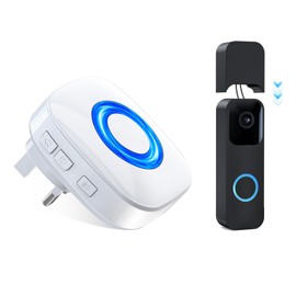 PHYSEN Wireless Doorbell Extender with 1 Receiver for Blink Video Doorbell, Convert Doorbell Chime Wired into Wireless Door Chime with 656 FT Range, 58 Chimes & 5 Volume Door Chime for Home/Apartment