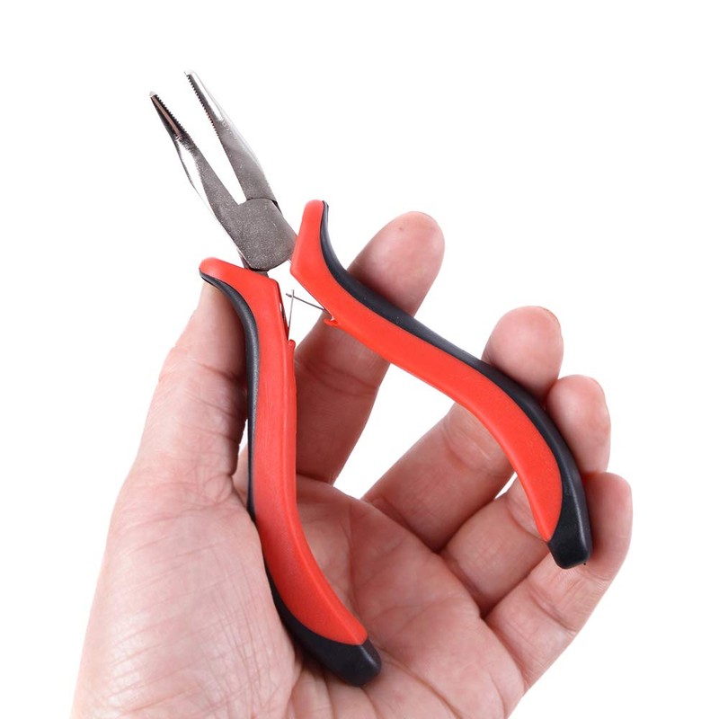 500pcs Micro Silicone Rings Hair Extensions Kit I-tip Hair Pliers