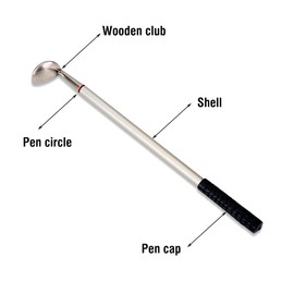 Golf Club Pens, Golf Kugelschreiber Set Mini Golfbälle Spielzeug Golfgeschenkartikel enthält Putting Green Flagge 3 Golf Clubs Stifte und 2 Bälle