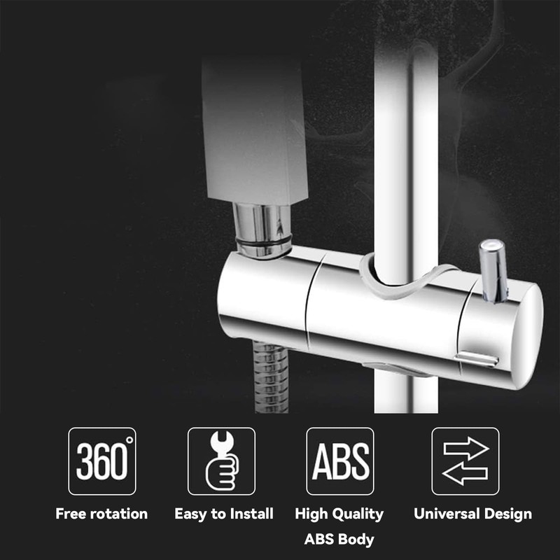 Shower Head Holder for Slide Bar, Universal 25mm Replacement Shower